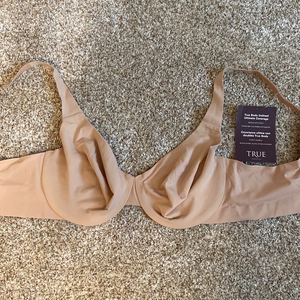 True unlined underwire bra